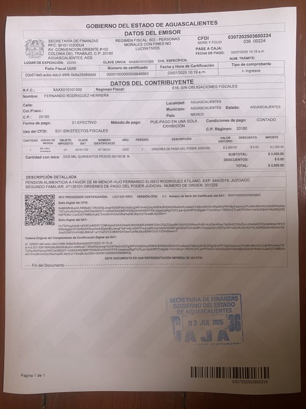 Recibo de pago